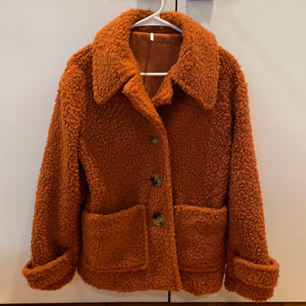 Free people teddy style coat